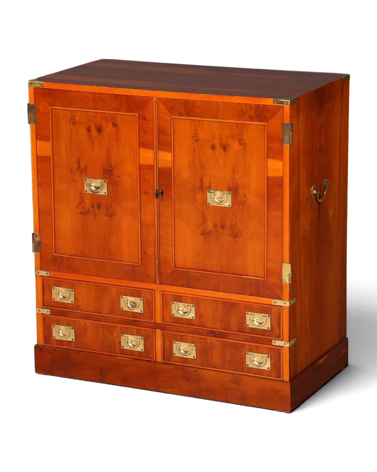 Edle Maritime Kommode Englisch Military Chest Vertiko Hifi Schrank Antik Schrank Kolonial Vintage