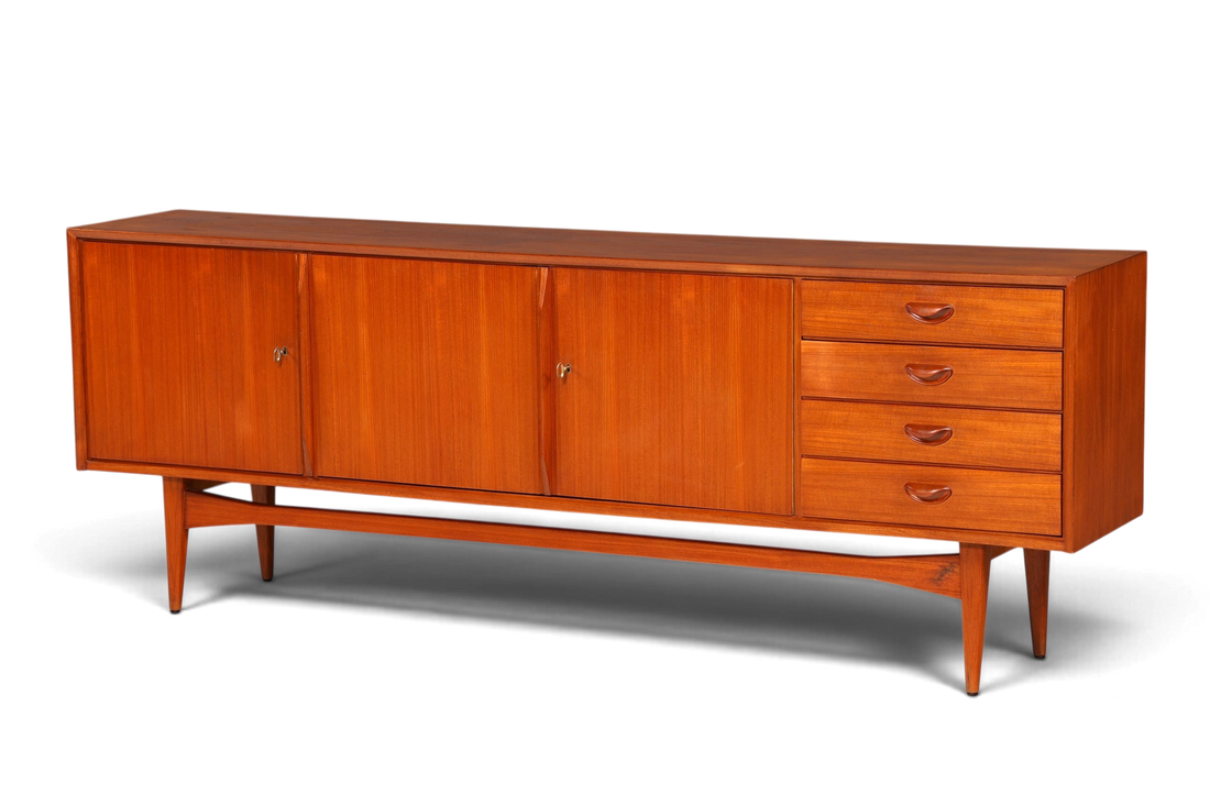 Beeindruckendes Original Heinrich Althoff Sideboard Teak Holz TV Kommode Vintage Schrank 60s