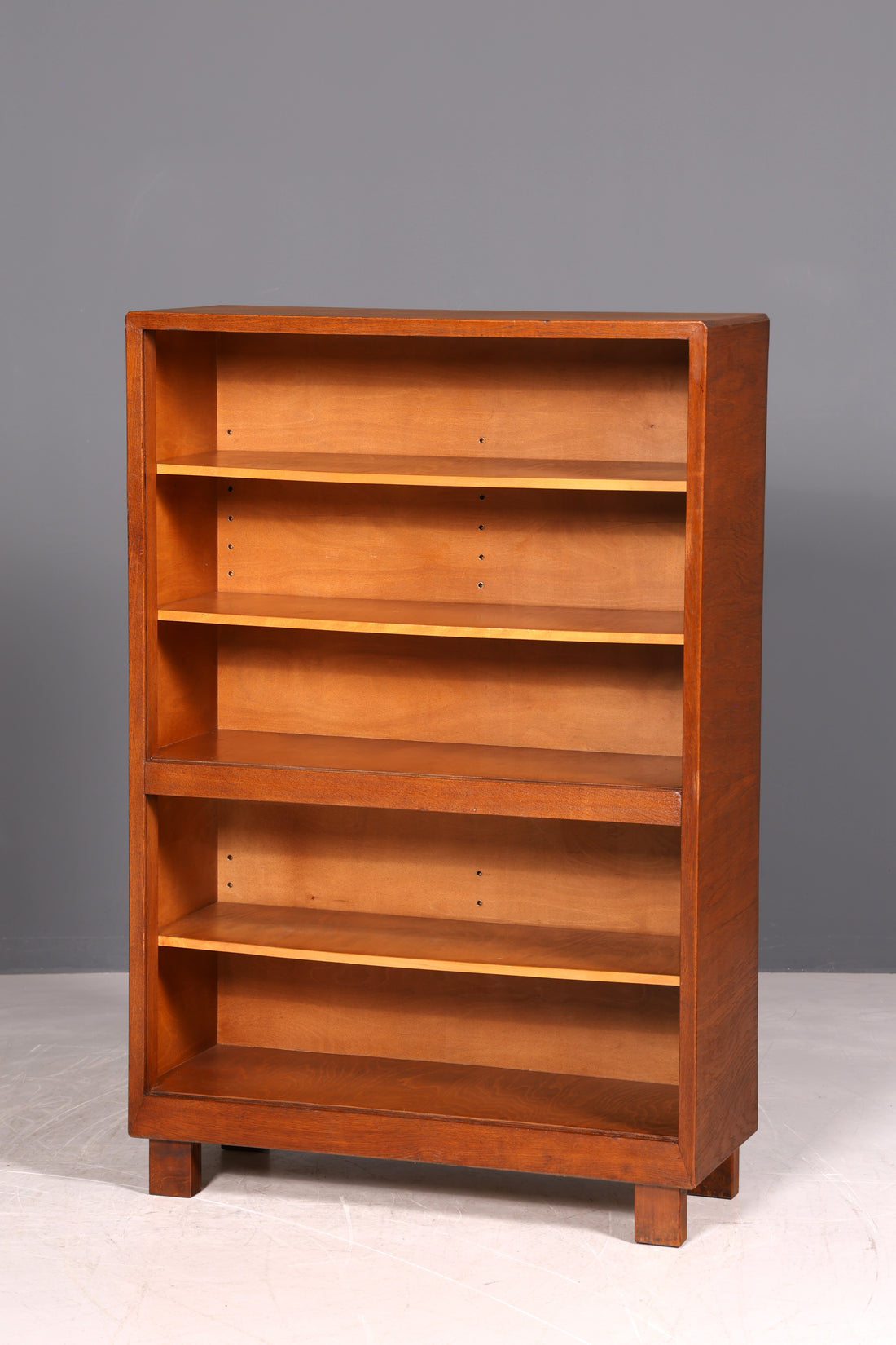 G029 Finish cm Schlichtes Mid Century Regal Vintage Bücherregal Schrank Buchablage 60s Bookshelf