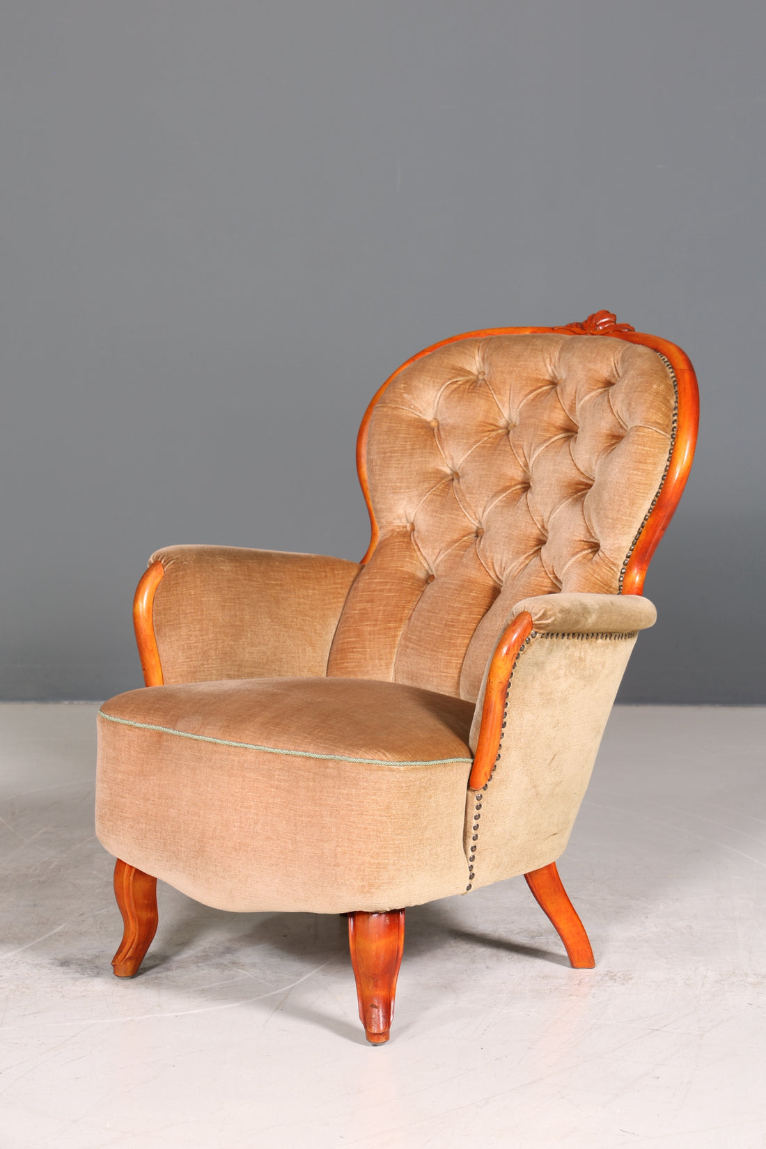 Edler Sessel im Louis Philippe Stil 60s "Bergère" Barock Stil Sessel Lounge Sessel