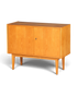 Hauptstadt Möblerei Hellerau Kommode Modell 602 von Franz Ehrlich aus hellem Holz im Mid-Century-Design