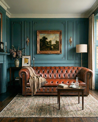 Wunderschönes Original Chesterfield Sofa 2-Sitzer Couch Englisches echt Leder Sofa UK 1 von 2