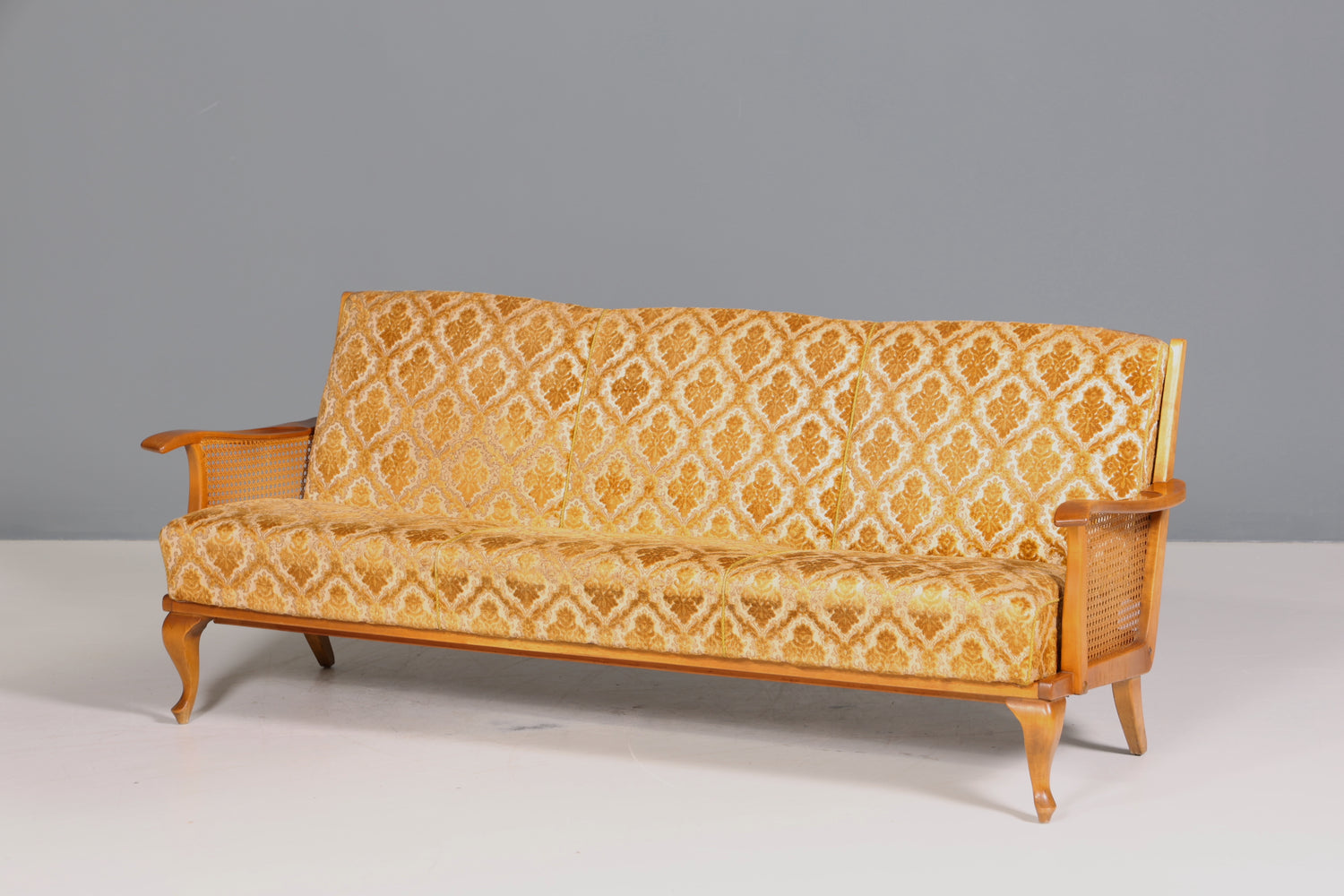 Wunderschönes Chippendale Sofa Barock Stil Wiener Geflecht Schlafsofa 3-Sitzer Couch Gästebett