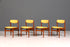 4x Mid Century Teak Holz Stühle Made in Denmark Retro Stuhlset Danish Design Küchenstühle