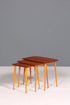 Filigranes Mid Century Tisch Set Couchtisch Teak Holz 3er Satz Ablagetisch Beistelltisch