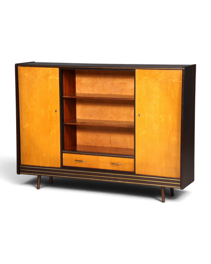 Wunderschöner Mid Century Schrank 60er Jahre Bücherregal Aktenschrank Rockabilly Wäscheschrank Regal Highboard