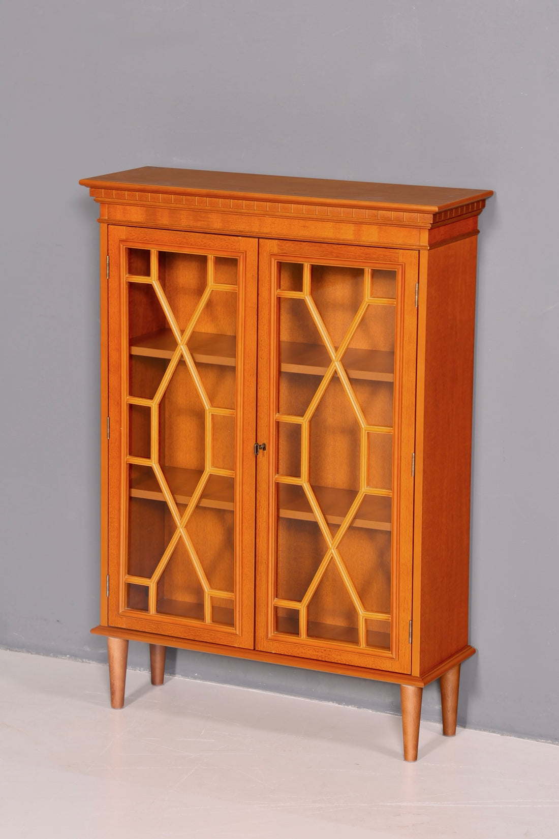 Beautiful English Display Cabinet Yew Bookcase Glass Display Cabinet 60s Display Cabinet Cabinet Vintage