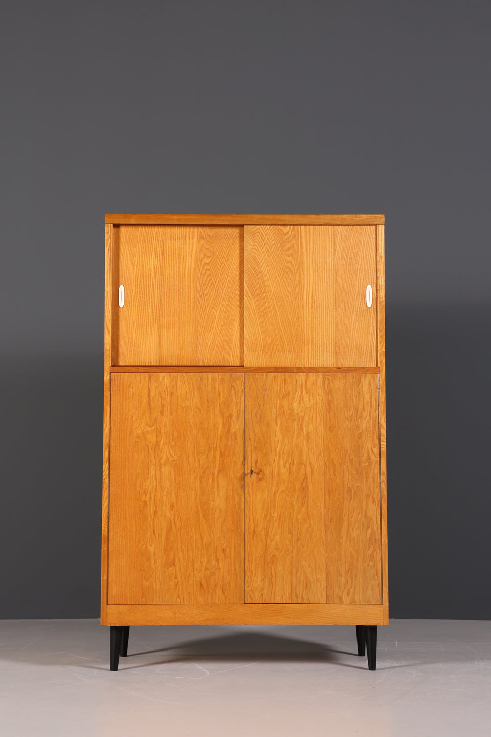 Traumhafter Mid Century Schrank Vintage Holz Highboard Retro Kommode