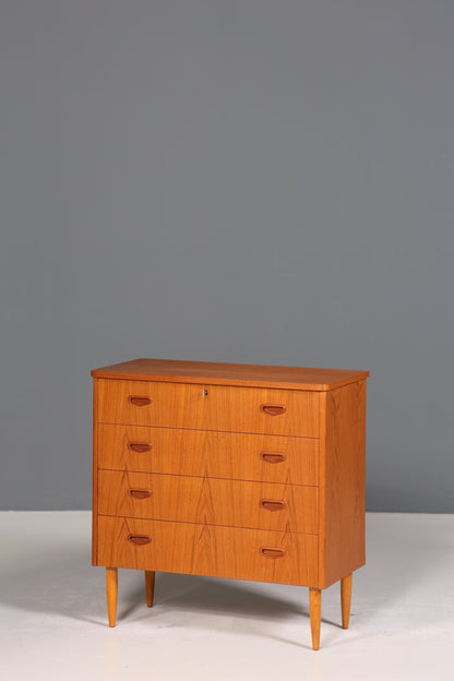 Stilvolle Mid Century Kommode Teak Holz Sideboard Vintage Schubladen Kommode