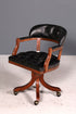 Wunderschöner Englischer Bürostuhl Captain Chair Englisch echt Leder Sessel Bürosessel