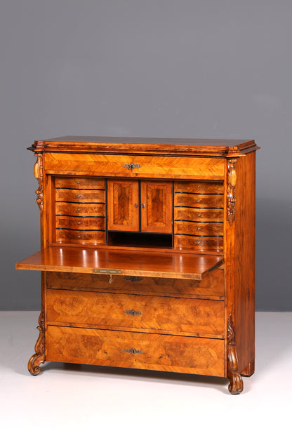 Wunderschöner Louis Philippe Sekretär Vertiko Highboard Schreibsekretär Massivholz