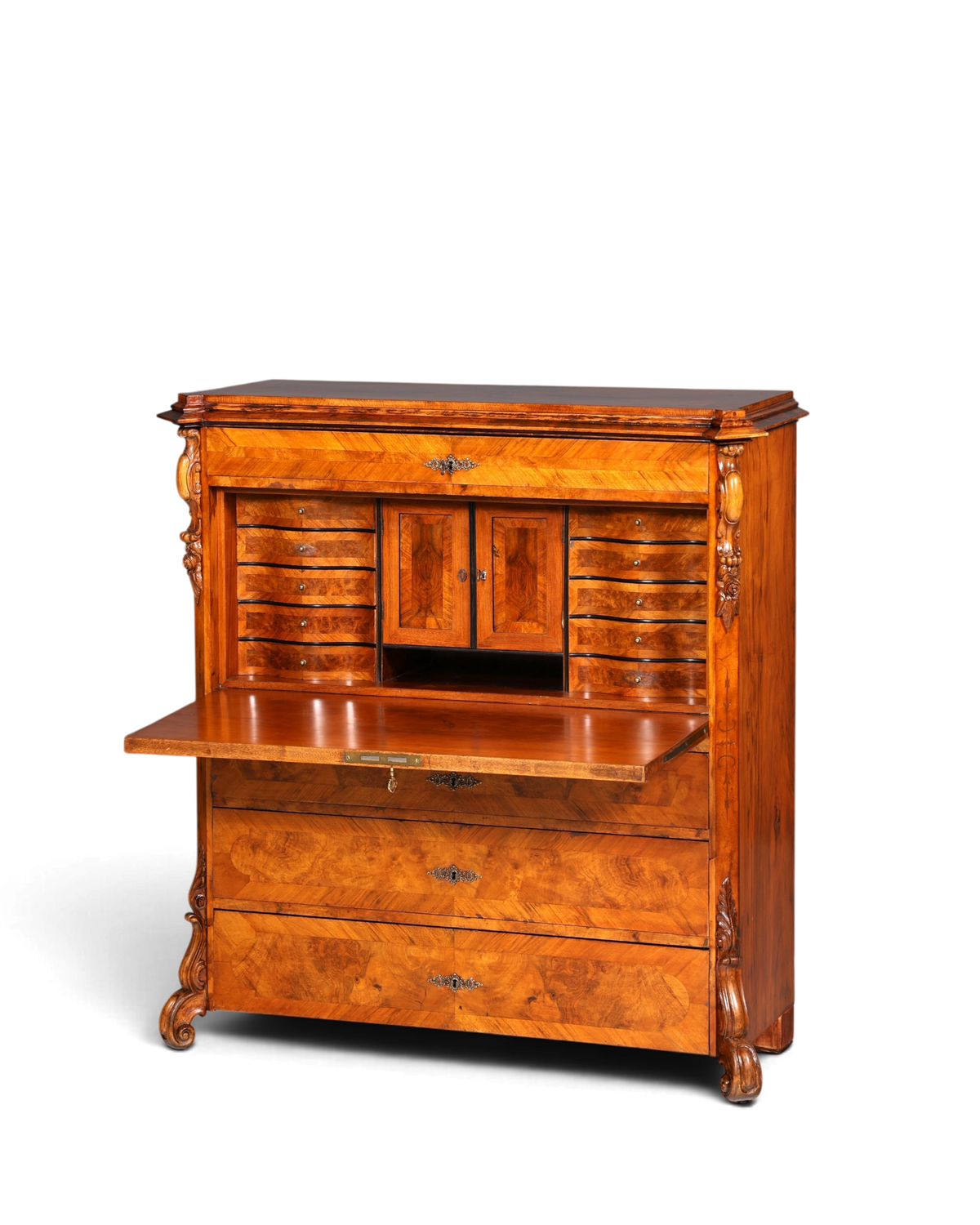Wunderschöner Louis Philippe Sekretär Vertiko Highboard Schreibsekretär Massivholz