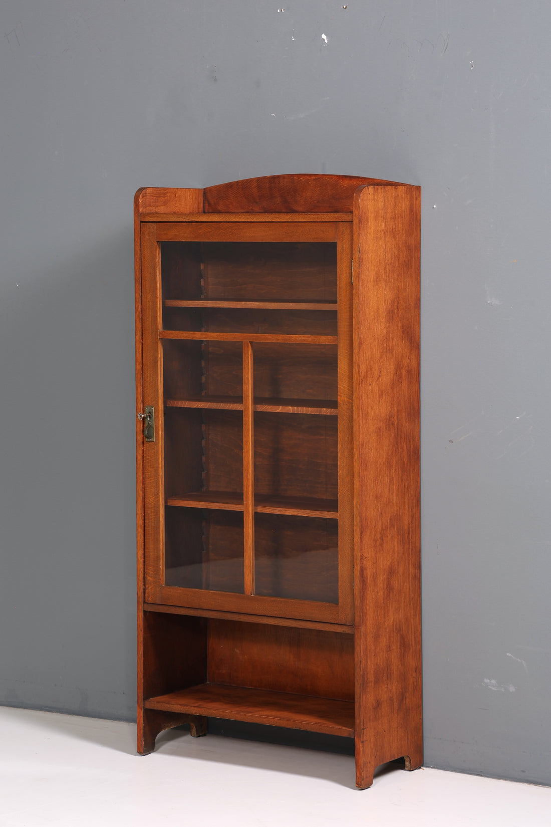 Traumhafte Jugendstil Vitrine Antike Holz Bücherschrank Eiche Antik Schrank Geschirrschrank 5 von 6