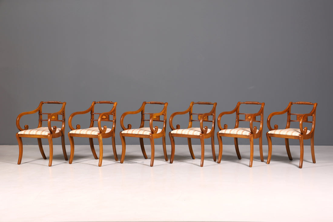 6x Wunderschöne Englische Stühle Englisch Dining Chairs Armlehnstuhl Set Küchenstühle Stuhlset Armlehnstühle