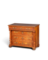Hauptstadt Möblerei Gründerzeit Kommode im Louis Philippe Stil aus massivem Holz mit dekorativen Messingbeschlägen
