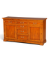 Hauptstadt Möblerei Selva Sideboard Villa Borghese aus Echtholz im antiken Stil mit Schubladen und Messinggriffen