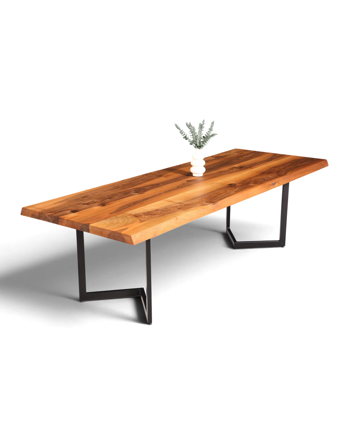 Wunderschöner Nussbaum Tisch 260cm-97cm Esszimmer Tisch Baumkanten Platte massiv Holz Küchentisch