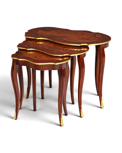 Traumhaftes Beistelltisch Set 3er Satz Barock Antik Barock Stil Tisch Set