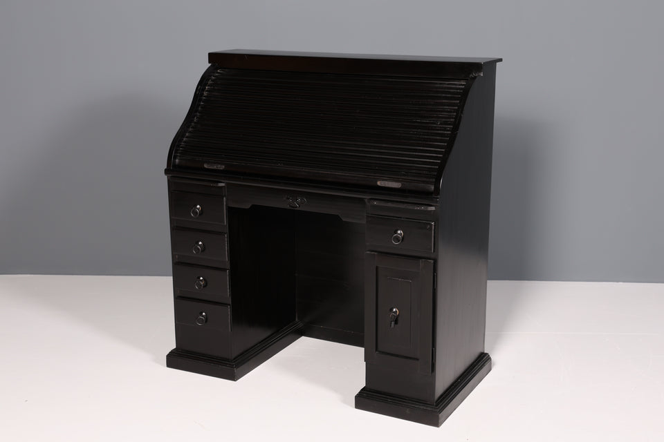 Wunderschöner Bauhaus Stil Rollladen Sekretär massiv Schrank Art Deco Stil Desk