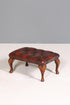 Original Chesterfield Hocker echt Leder Englischer Fusshocker UK Englisch Oxblood Fussablage