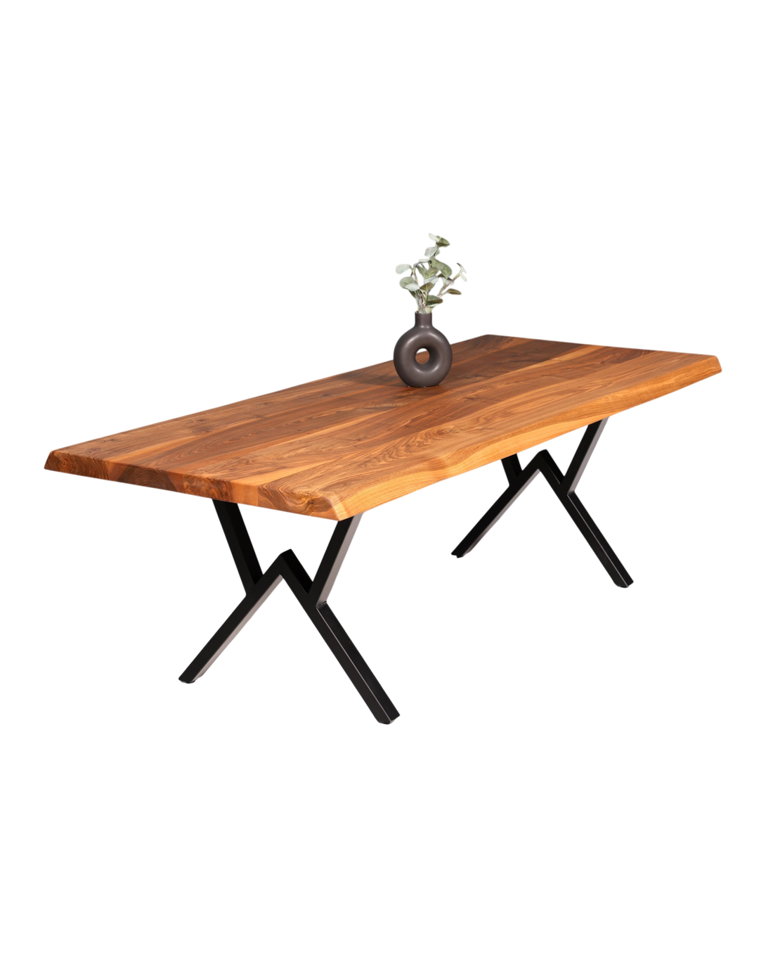 Wunderschöner Nussbaum Tisch 240cm-95cm Esszimmer Tisch Baumkanten Platte massiv Holz Küchentisch