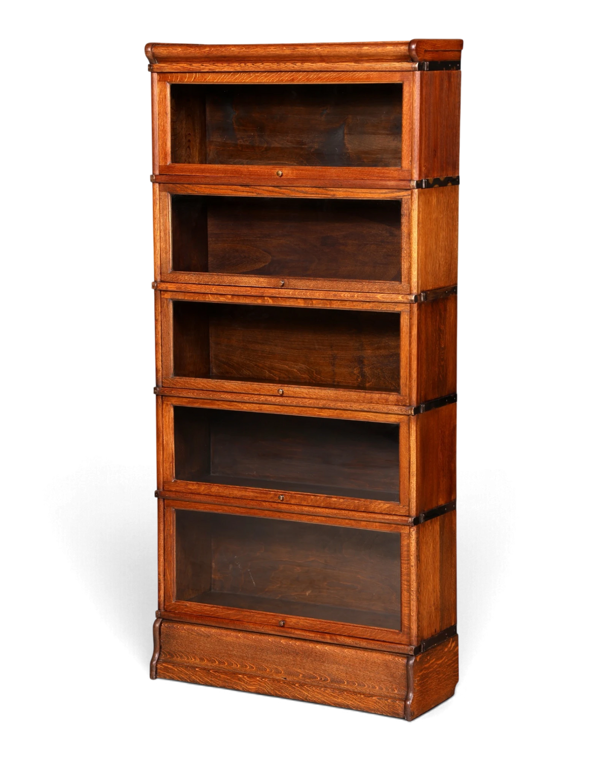 Stylish original Globe-Wernicke bookcase, 6 modules, display cabinet, modular shelving, English library, solid wood