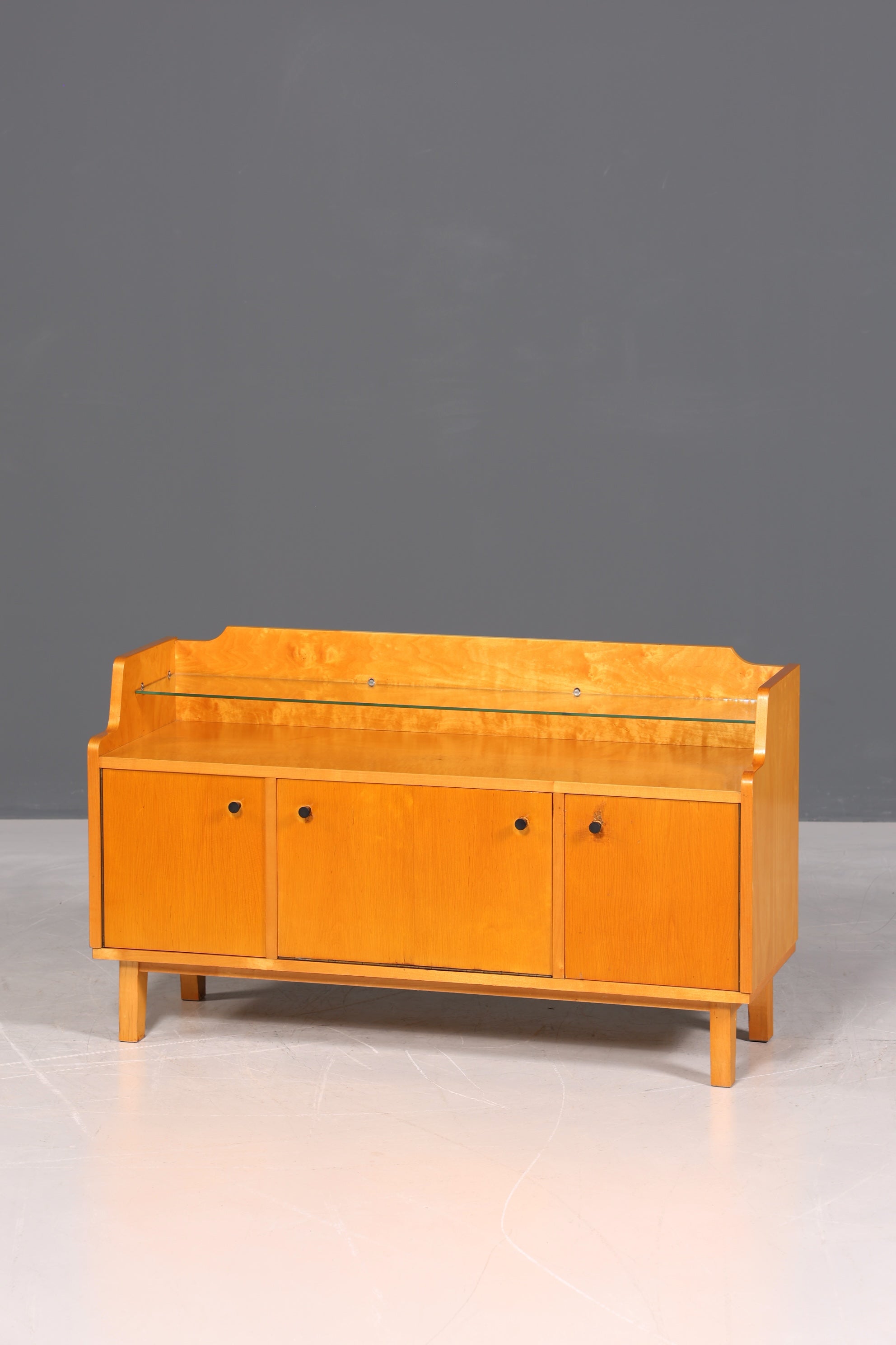 F966 Finish cm Wunderschönes Mid Century Kommode Vintage TV Sideboard 60s Schrank Flurkommode Klappschrank