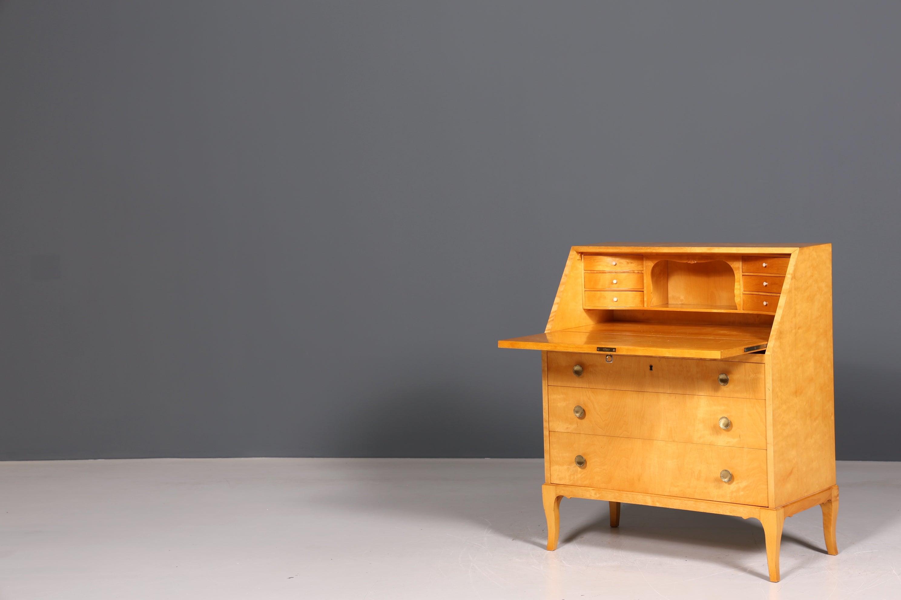 Stilvoller Sekretär im Biedermeier Stil um 1940 Schreibmöbel echt Holz Office Kommode