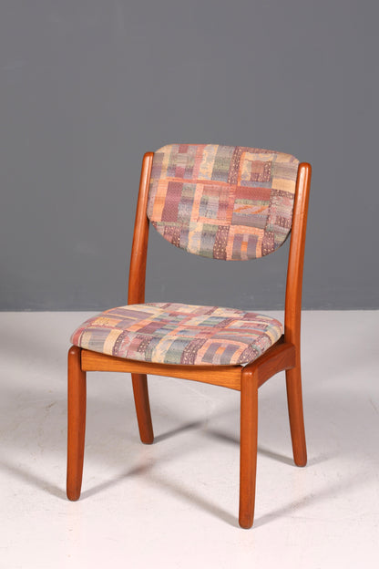 Schlichter Mid Century Stuhl Retro Esszimmer Stuhl Danish Design Küchenstuhl Teak Holz Sekretär Stuhl 2 von 2