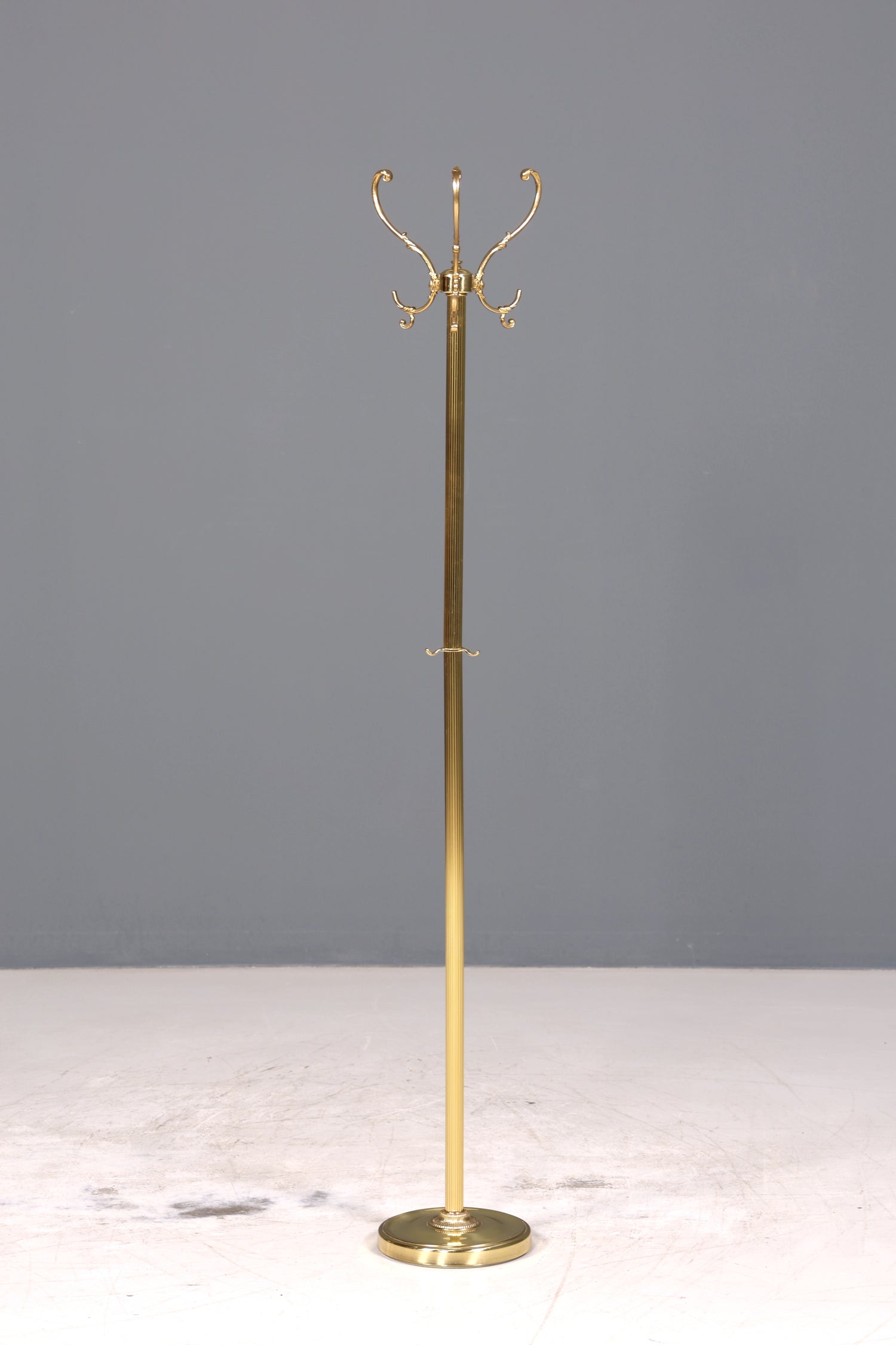 Wunderschöner Jugendstil Messing Garderobenständer Antik Kleiderhaken Flurständer