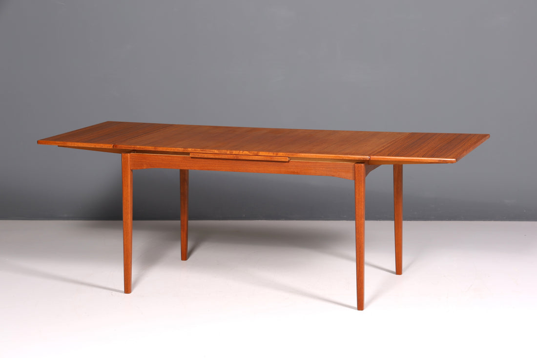 Stilvoller Mid Century Esstisch ausziehbarer Danish Design Teak Holz Küchentisch Esszimmer Tisch