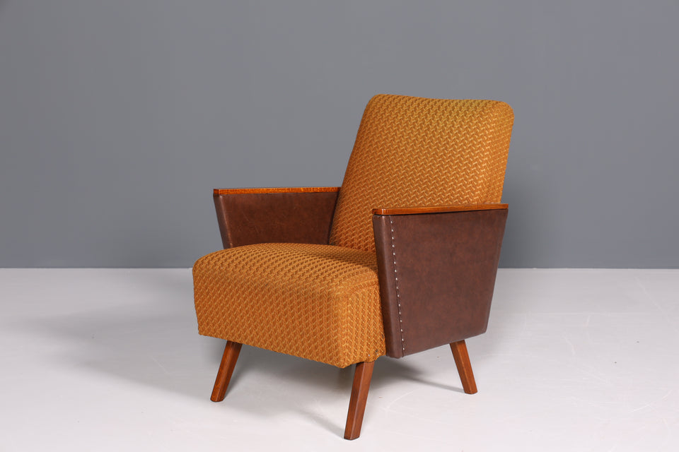 Wunderschöner Mid Century Sessel Retro Cocktail Sessel Orange 2 von 2