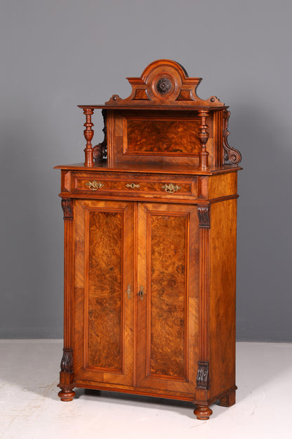 Traumhaftes Gründerzeit Vertiko mit Aufsatz Jugendstil Schrank Antik Highboard Buffet Kommode Vintage
