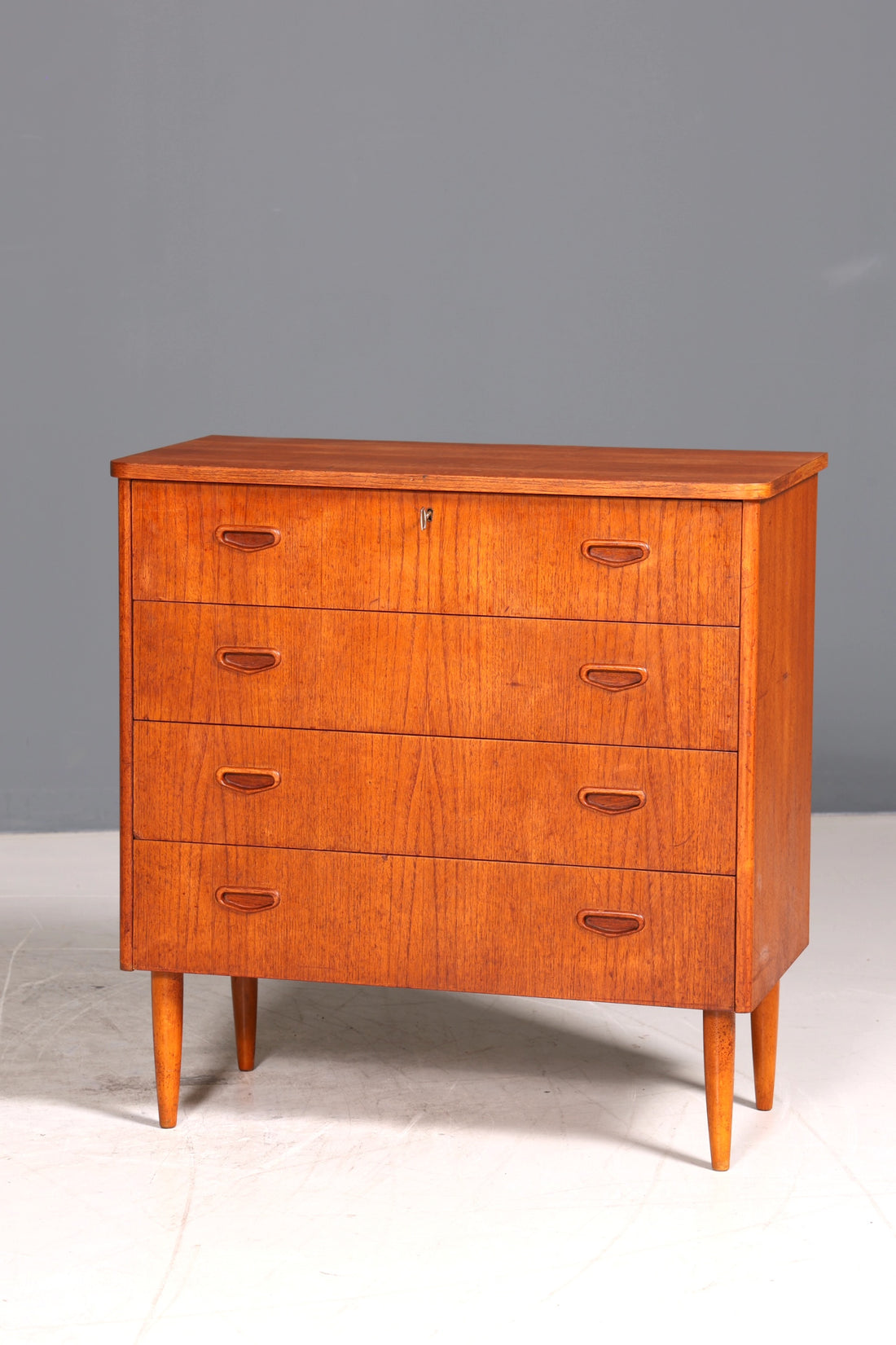 Stilvolle Mid Century Kommode Teak Holz Sideboard Vintage Schubladen Kommode