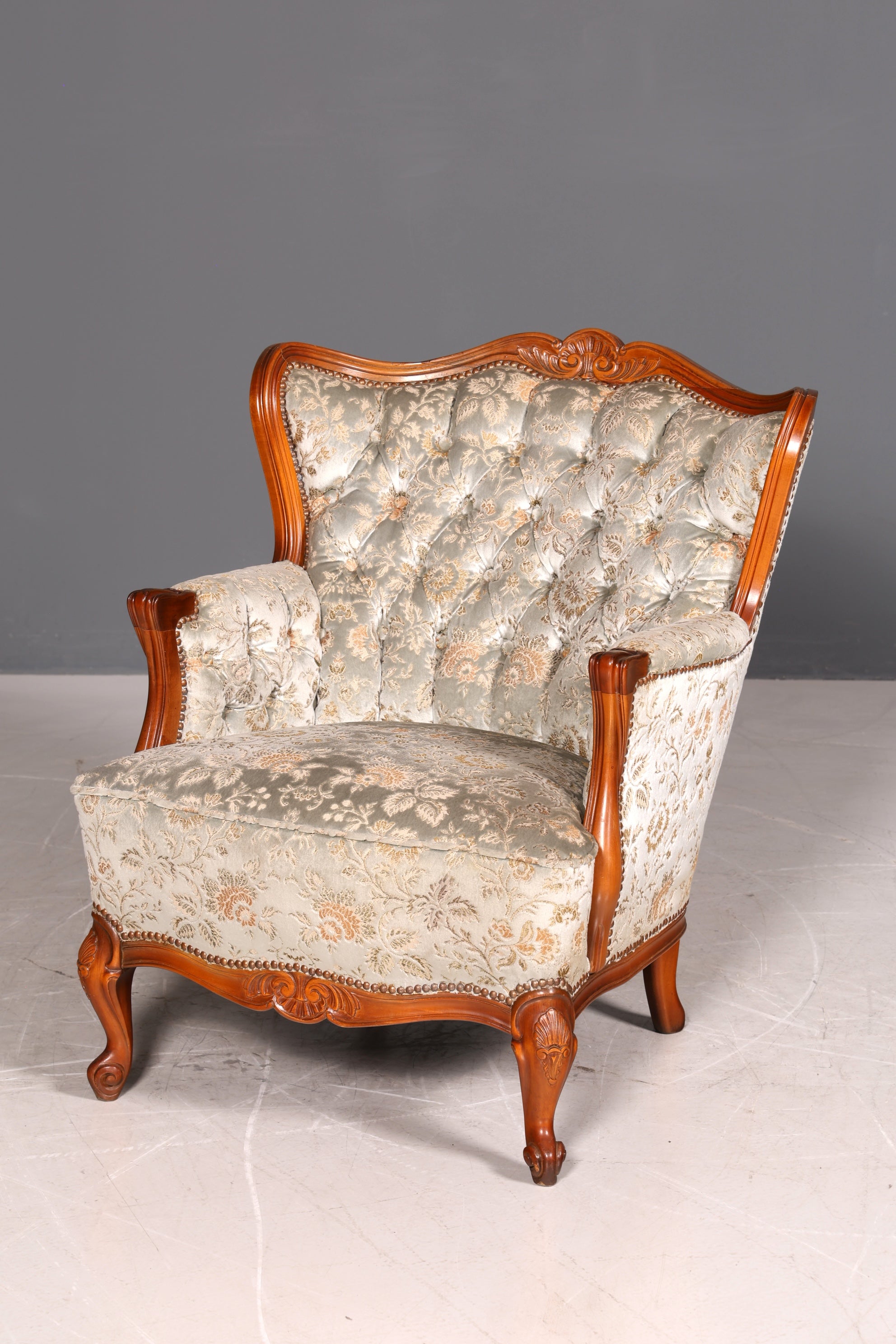 Wunderschöner Chippendale Sessel Antik Barock Stil Chesterfield Armlehnsessel 2 von 2