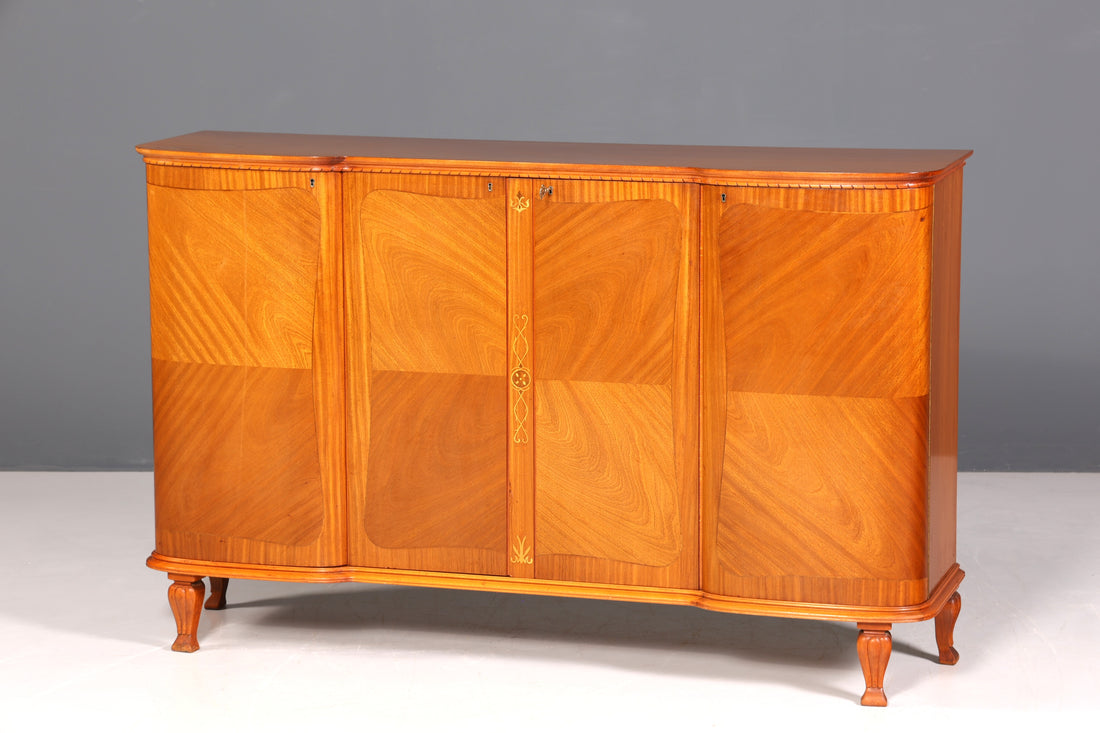 F859 Finish cm Wunderschöne Art Deco Vitrine Nussbaum Vitrine massiv Holz Antik Schrank