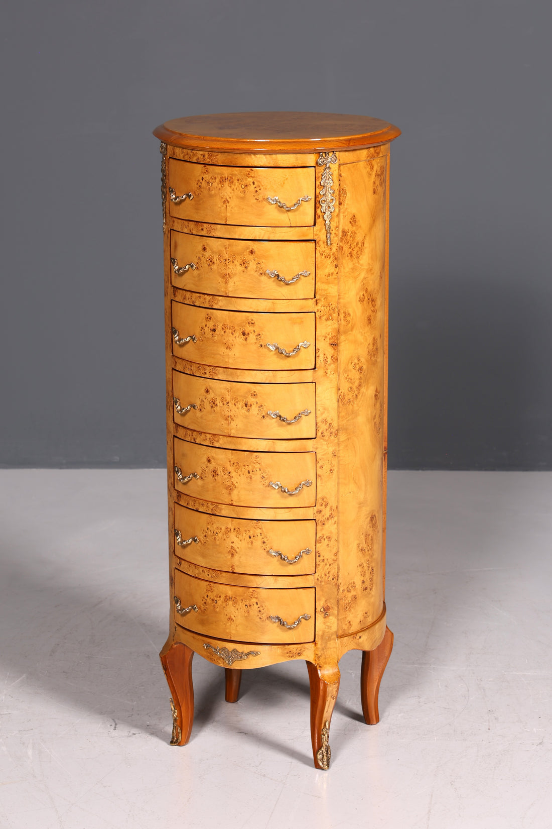 Fantastic Baroque Style Chest of Drawers Antique Style Louis XV Vertiko Birch Highboard Chest of Drawers