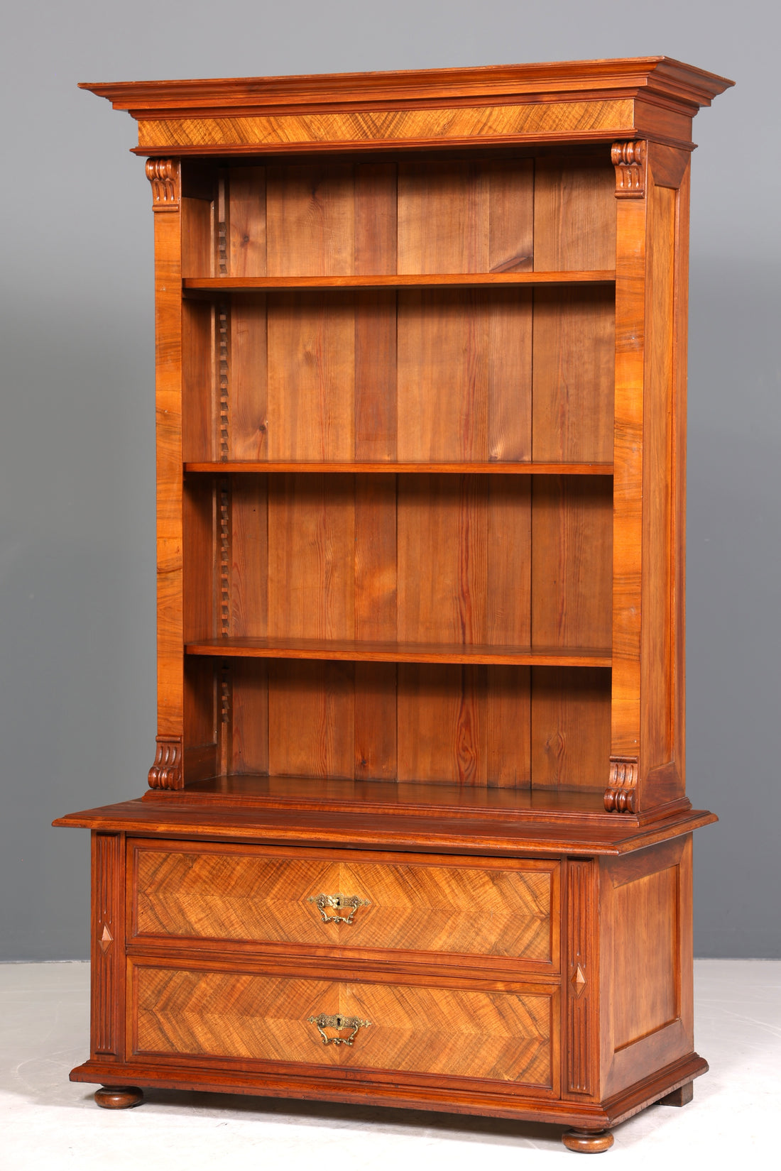 Traumhaftes Gründerzeit Bücherregal Jugendstil Regal um 1890 Antik Buchablage Bookshelf
