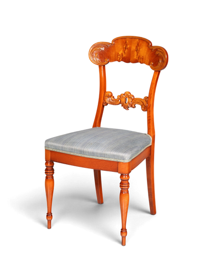 Traumhafter Stuhl im Biedermeier Stil echt Holz Sekretär Stuhl Antik Stil Esszimmer Stuhl 1 von 2