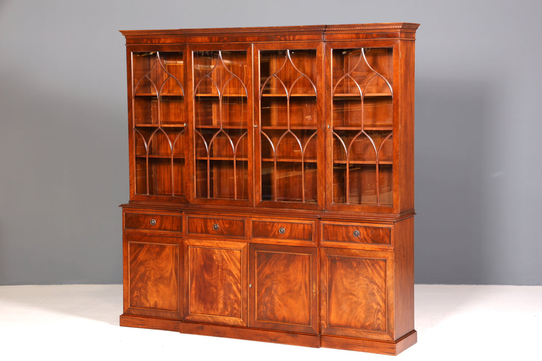 E916 Finish cm Wunderschöne Englische Vitrine Bibliothek Bücherschrank UK Buffet Schrank 60s Jahre