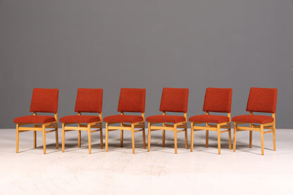 Elegant set of 6 mid-century dining chairs, vintage chair set, kitchen chairs, chair set, retro upholstered chairs, 1960s