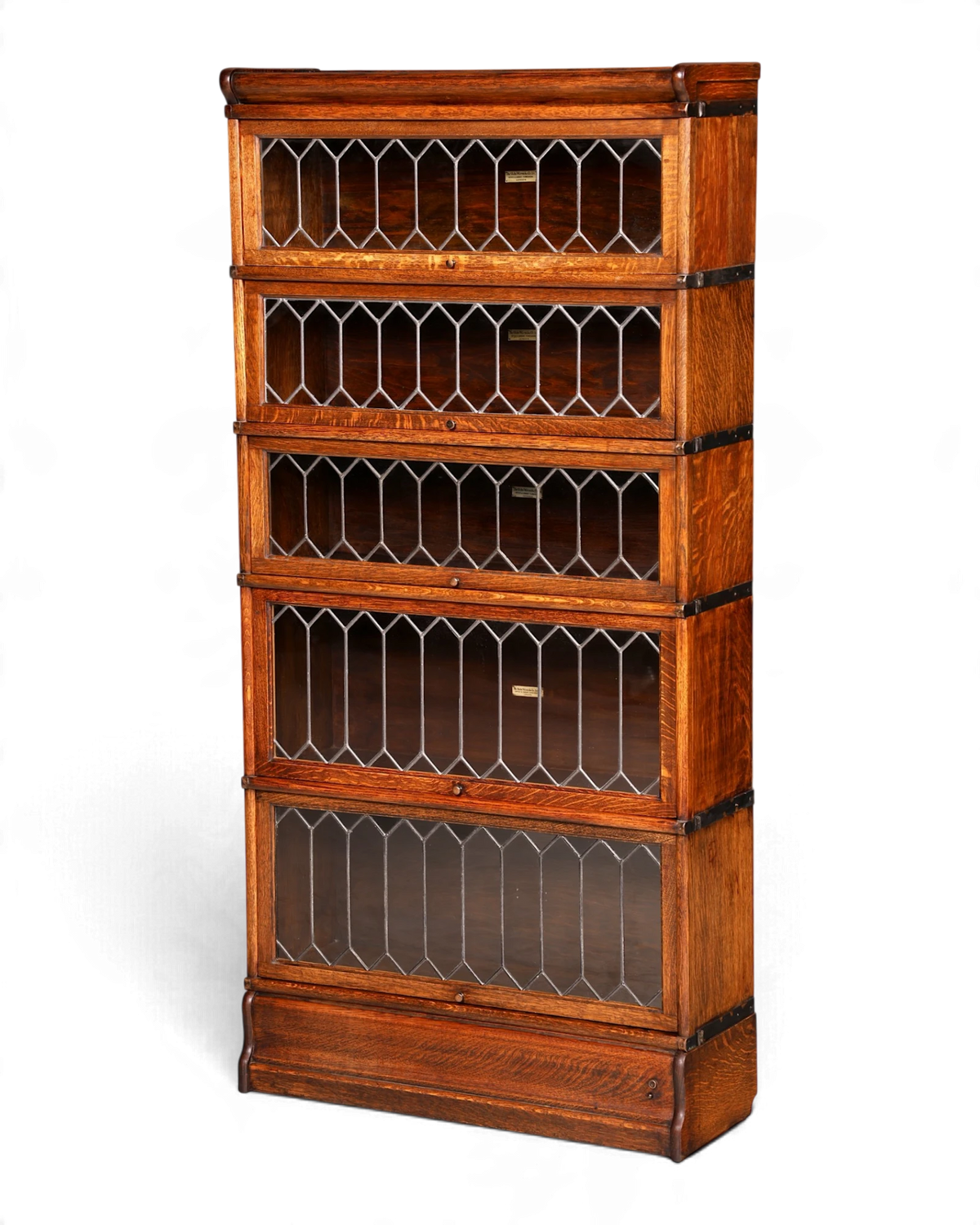 Elegant Original Globe-Wernicke Bookcase, 6 Modules, Display Cabinet, Modular Shelving, English Library, Solid Wood