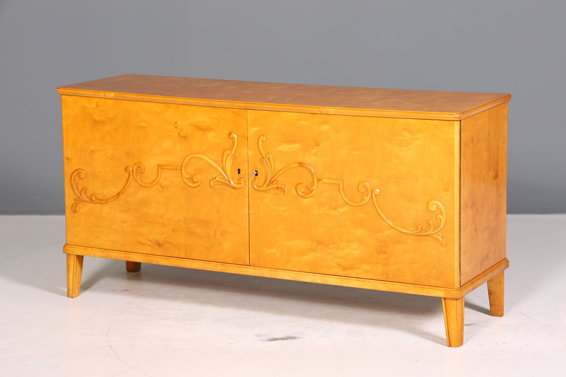 Wunderschönes Original Art Deco Sideboard Antik Schrank Birke TV Kommode um 1930
