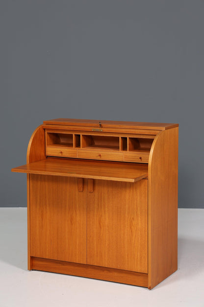 Traumhafter Mid Century Rollladen Sekretär Danish Design Büro Schrank 60er Jahre Schreib Kommode