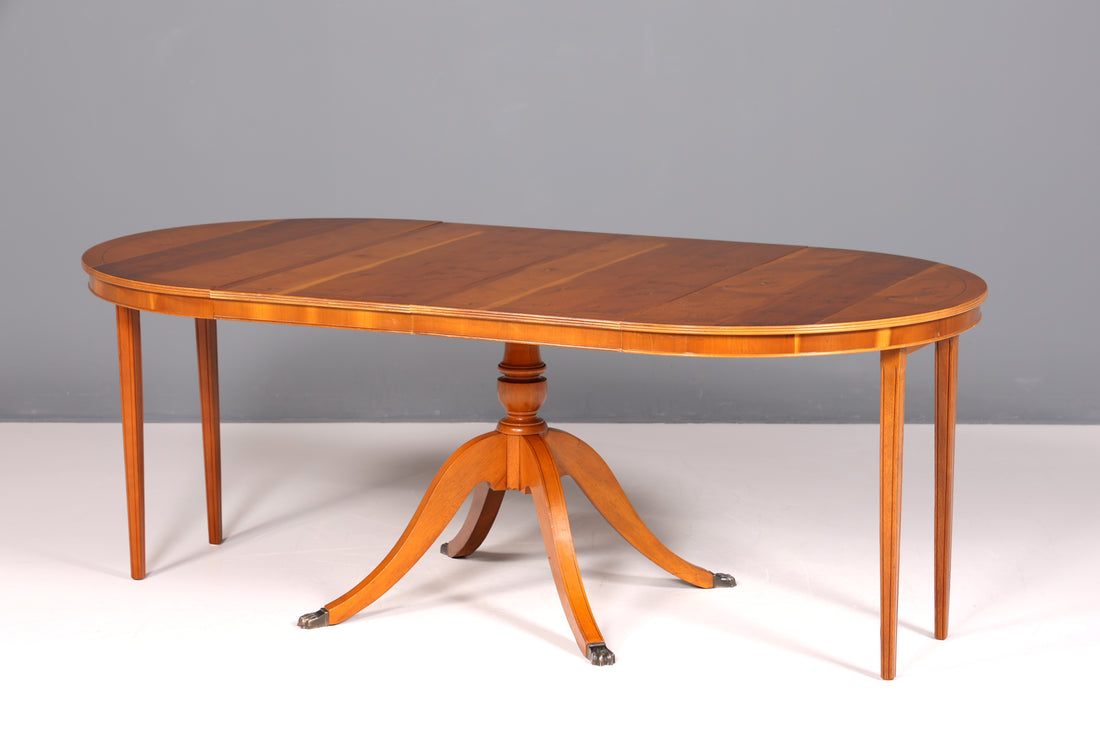 Traumhafter Englischer Tisch ausziehbarer Esstisch Antik Stil 60s Regency Küchentisch Eibe
