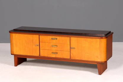 Schlichtes Mid Century Sideboard Vintage TV Kommode 60s Schrank Retro Longboard