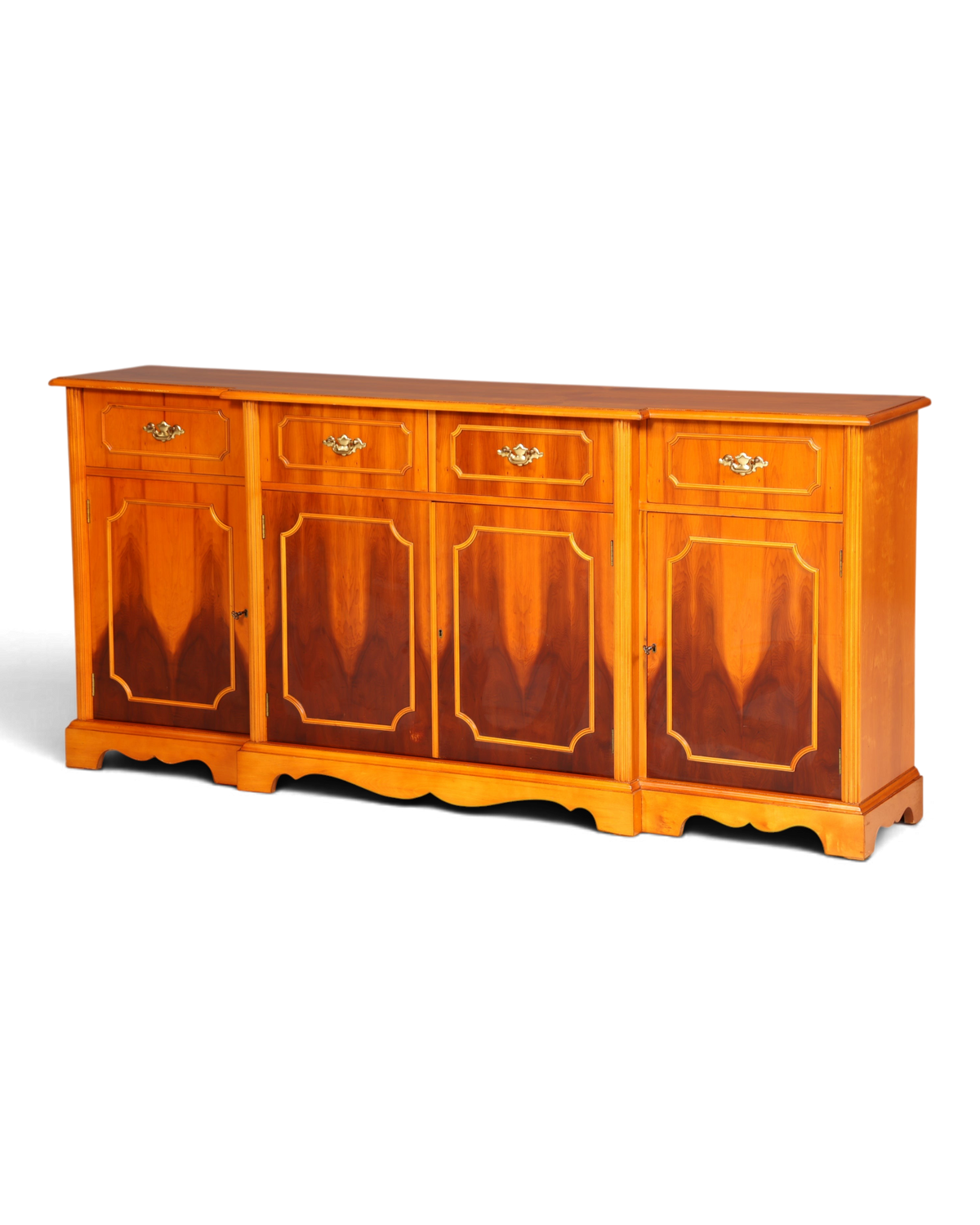 Traumhaftes Englisches Sideboard Eibe Schrank Antik Stil Buffetschrank Kommode