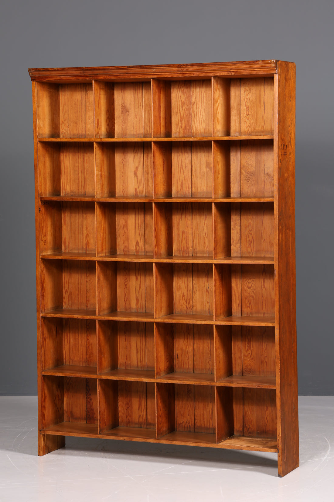 Schlichtes XXL Mid Century Regal Bauhaus Bücherregal Schrank Buchablage 60s Bookshelf
