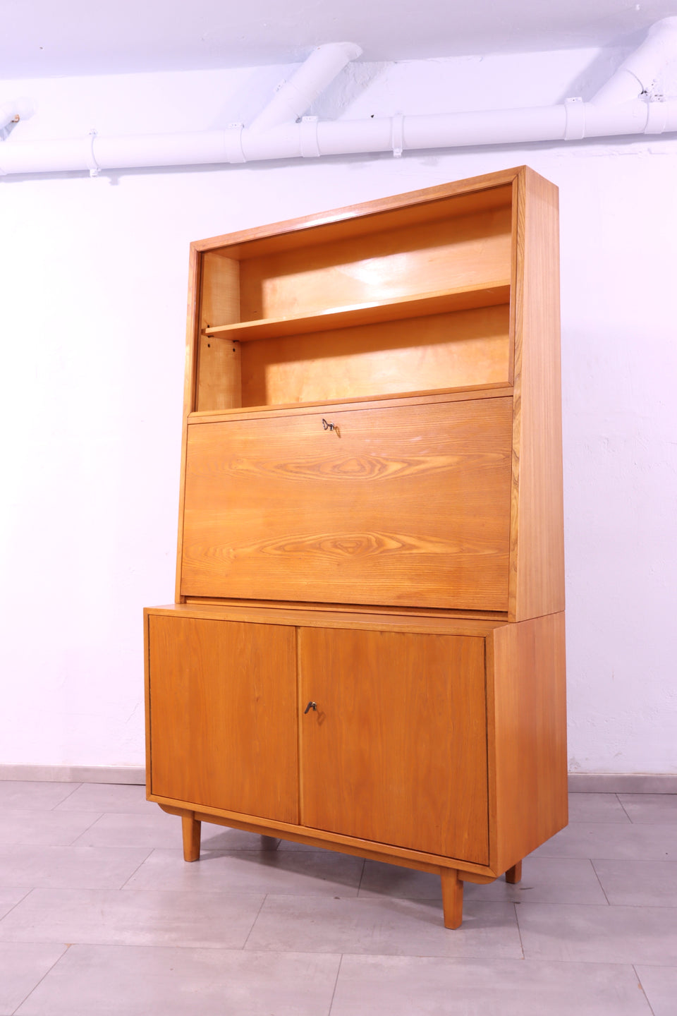 Wunderschöner Mid Century Sekretär Vintage Highboard Vertiko