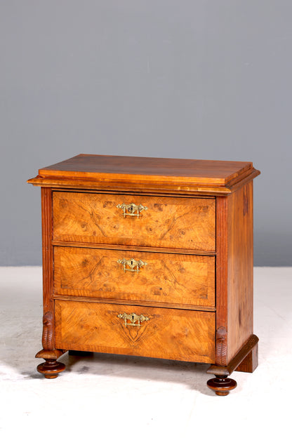 E914 Finish cm Wunderschöne Gründerzeit Kommode Louis Philippe Nussbaum Schubladen Kommode Sideboard um 1880